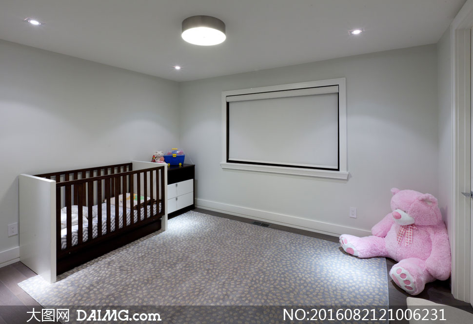 儿童房间内景灯光照明摄影高清图片 - 大图网设计素材下载