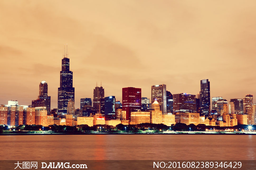 繁华大城市芝加哥景观风光高清图片 - 大图网设