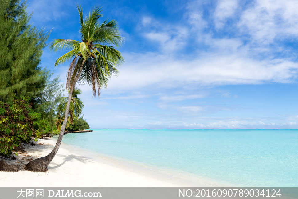 热带蓝天大海自然风光摄影高清图片