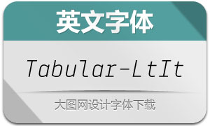 Tabular-LightItalic(Ӣ)