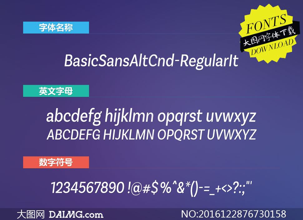 BasicSansAltCnd-RegularIt()