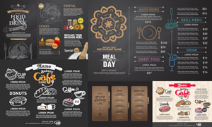 食品饮料菜单版式创意设计矢量素材