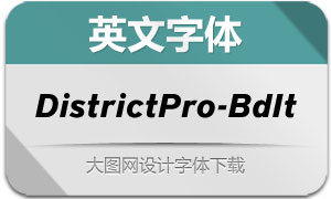 DistrictPro-BoldItalic(Ӣ)