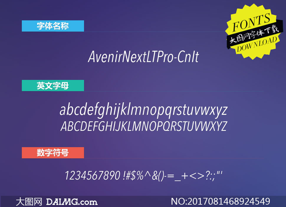 AvenirNextLTPro-CnIt(Ӣ)