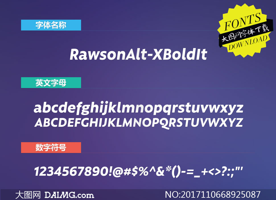 RawsonAlt-ExtraBoldIt(Ӣ)