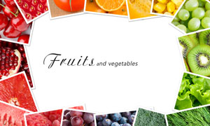 多种水果图片拼贴效果边框高清图片