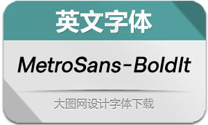 MetroSans-BoldItalic(Ӣ)