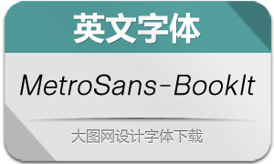 MetroSans-BookItalic(Ӣ)