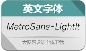 MetroSans-LightItalic(Ӣ)