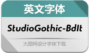 StudioGothic-BoldItalic(Ӣ)
