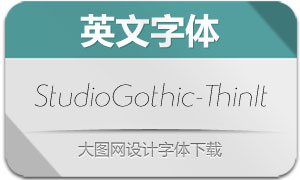 StudioGothic-ThinItalic(Ӣ)
