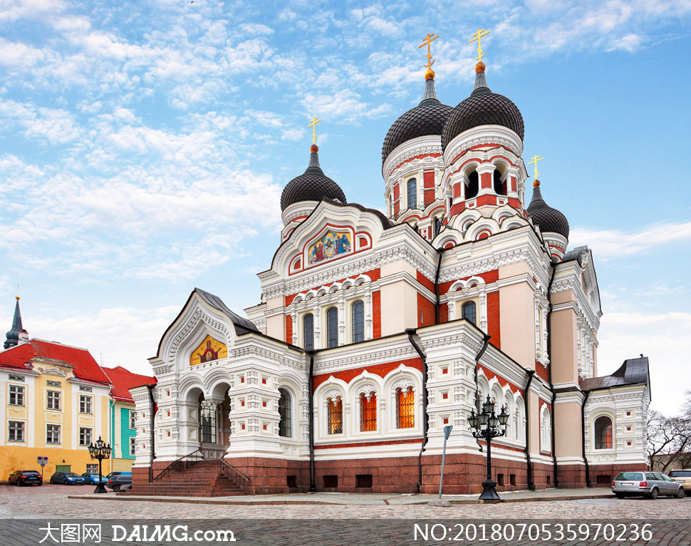 爱沙尼亚塔林教堂风光摄影高清图片
