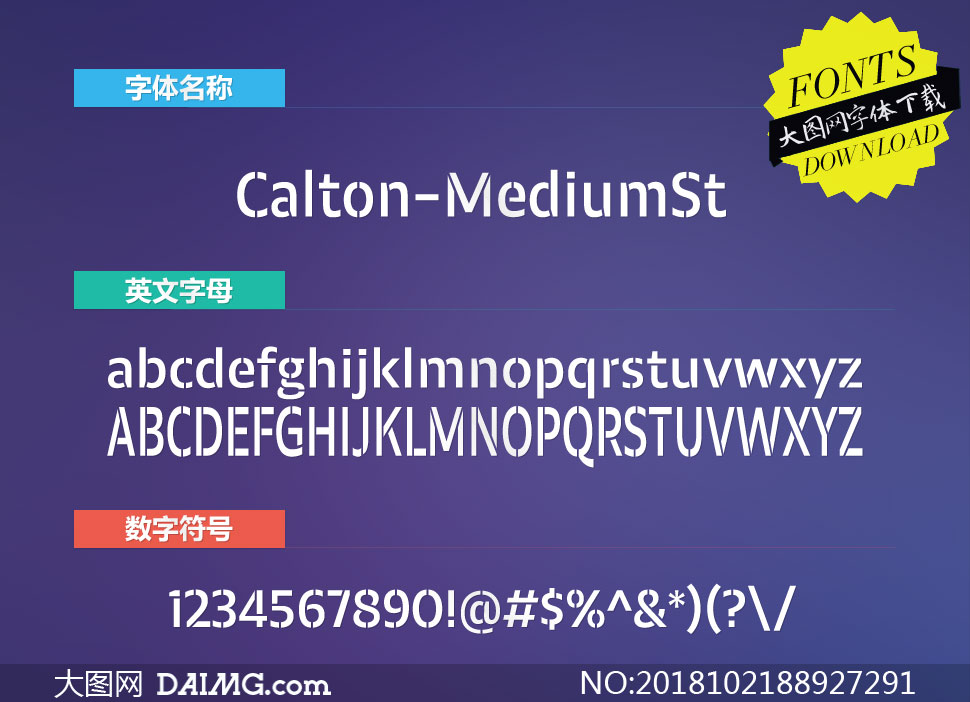 Calton-MediumStencil(Ӣ)