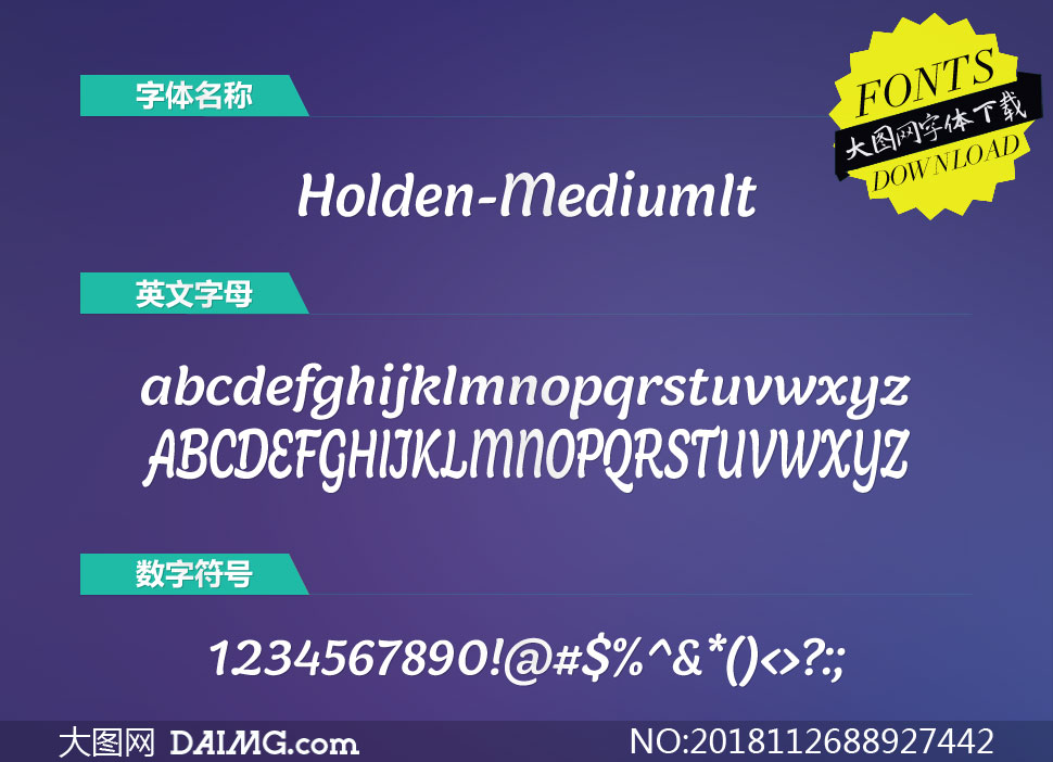 Holden-MediumItalic(Ӣ)