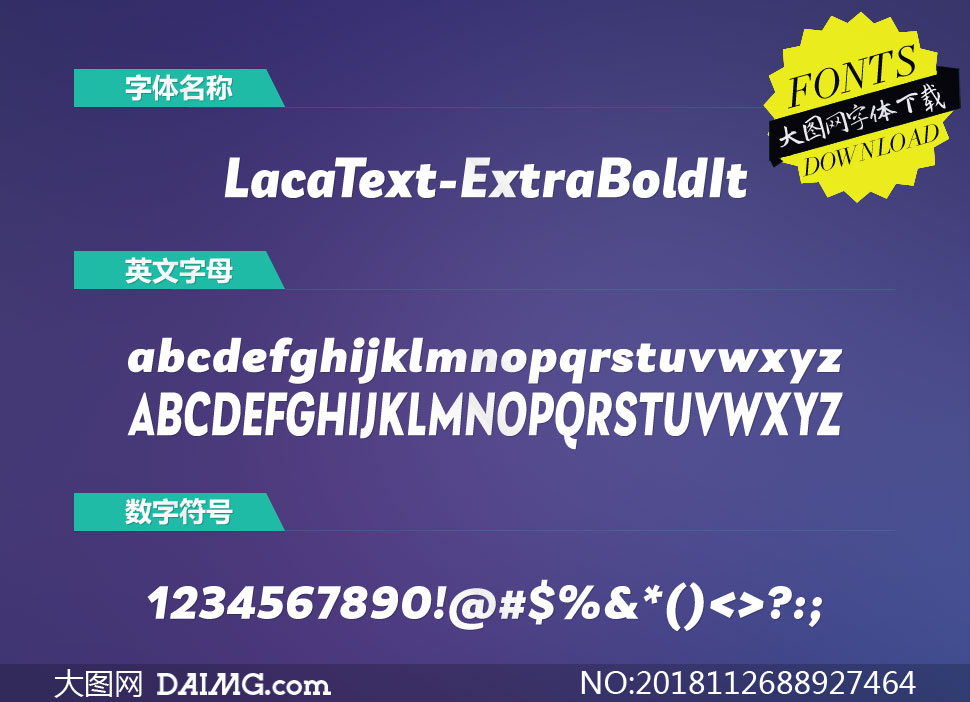 LacaText-ExtraBoldItalic(Ӣ)