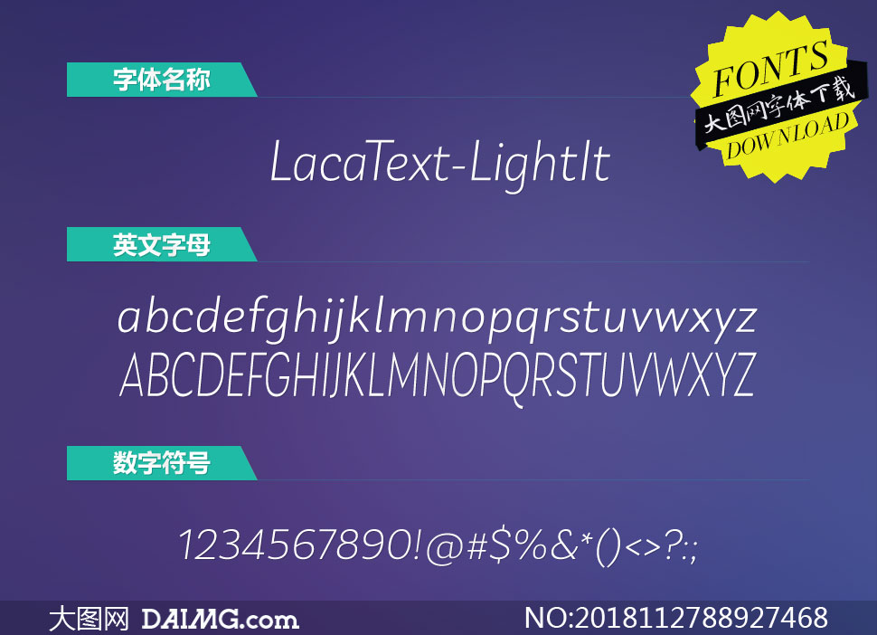 LacaText-LightItalic(Ӣ)
