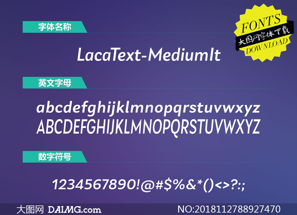 LacaText-MediumItalic(Ӣ)