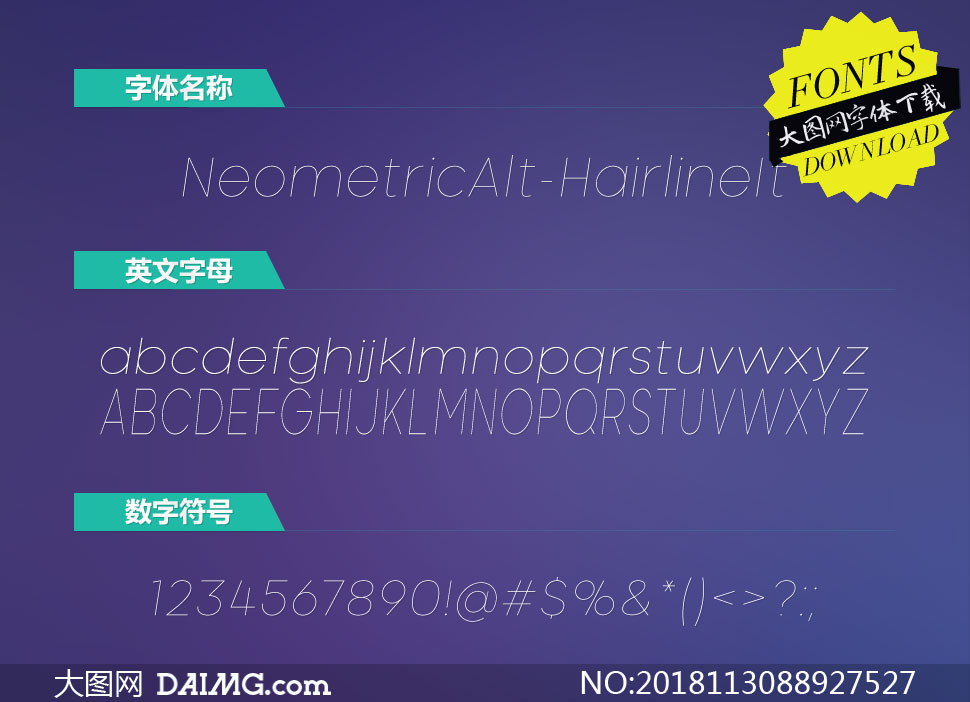 NeometricAlt-HairlineIt(Ӣ)
