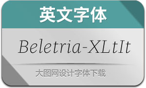 Beletria-ExtraLightItalic(Ӣ)