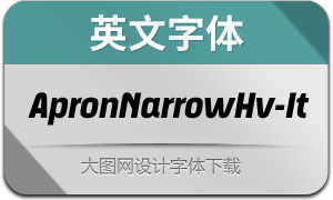 ApronNarrowHeavy-Italic(Ӣ)