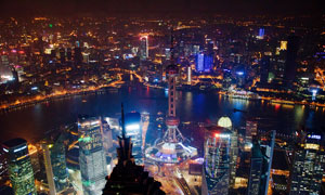 上海陆家嘴美丽夜景高清摄影图片