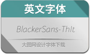 BlackerSans-ThinItalic( Ӣ)