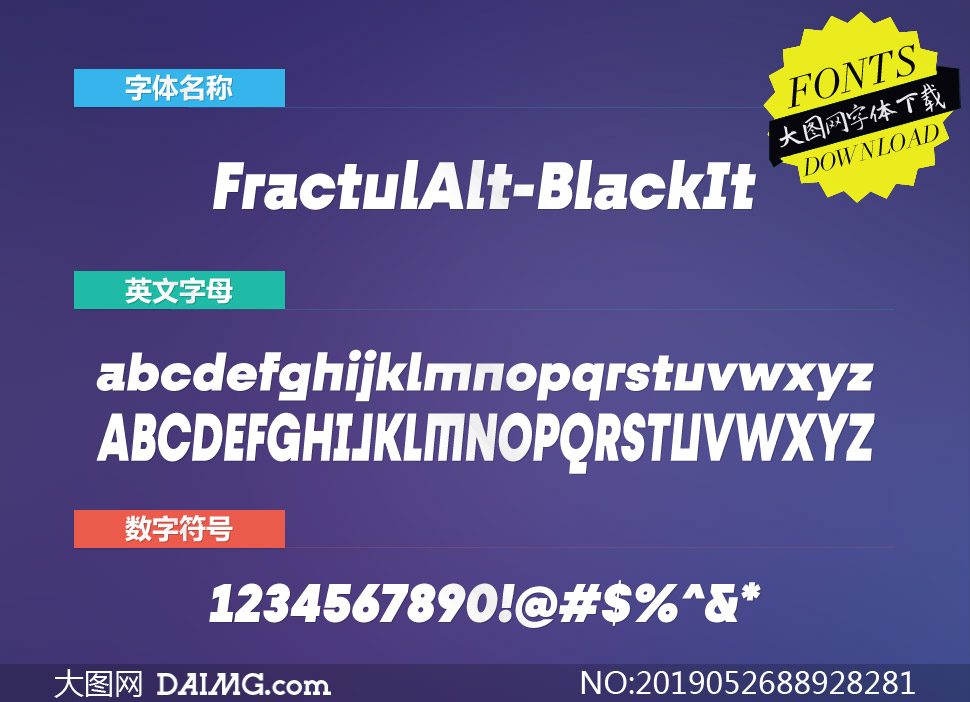FractulAlt-BlackItalic(Ӣ)