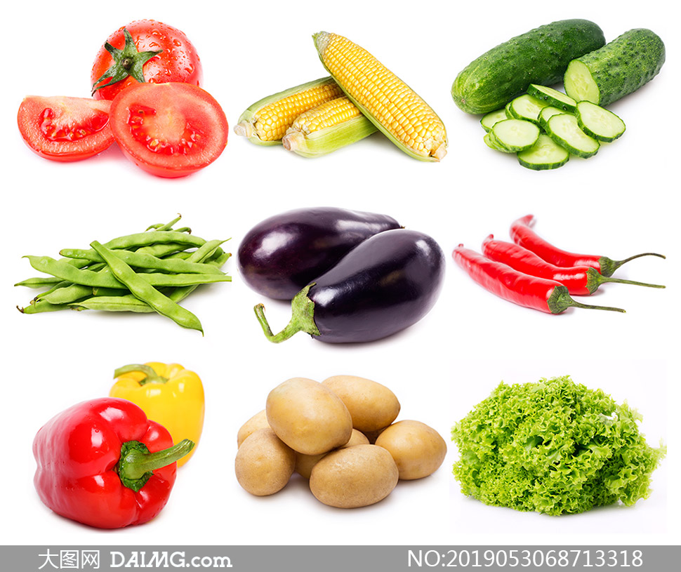 茄子辣椒与土豆玉米等蔬菜高清图片_大图网图片素材