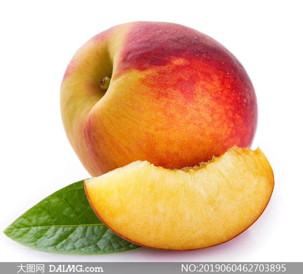 鲜甜口感美味桃子特写摄影高清图片 一颗大又圆的桃子