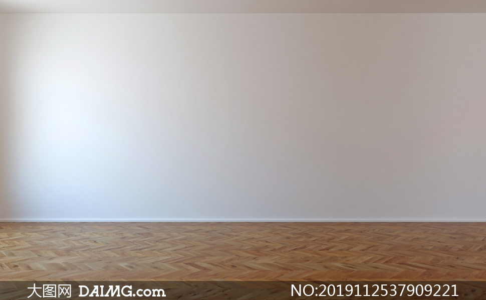 房间木地板与空白墙壁摄影高清图片_大图网图片素材