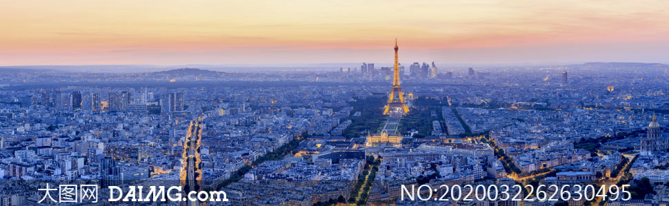 巴黎埃菲尔铁塔地标建筑物高清图片
