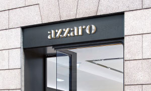 金色立体效果门头标志样机模板素材