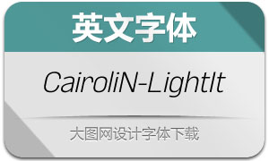 CairoliNow-LightItalic(Ӣ)