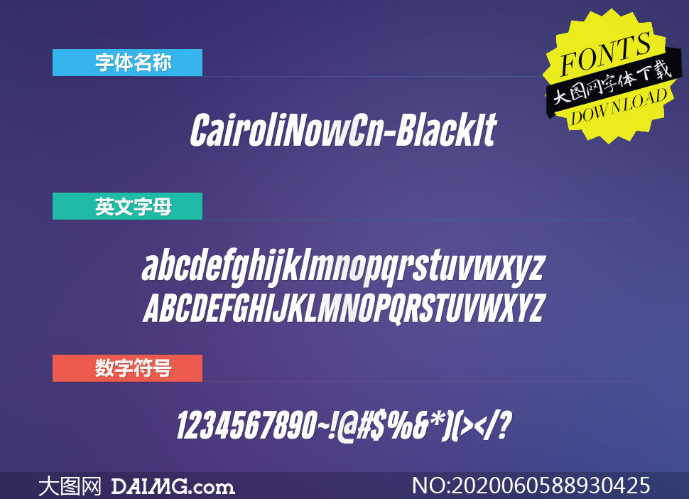 CairoliNowCn-BlackItalic(Ӣ)