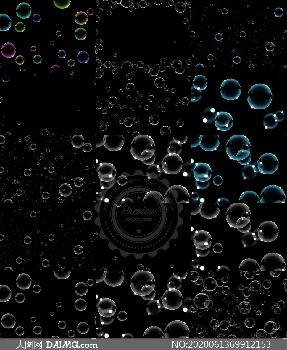 色彩斑斓泡泡图层叠加高清图片集v03_大图网图片素材