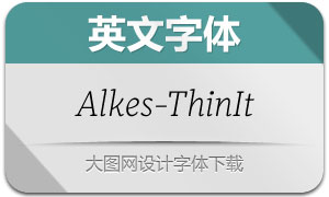 Alkes-ThinItalic(Ӣ)