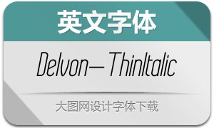 Delvon-ThinItalic(Ӣ)