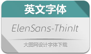 ElenSans-ThinItalic(Ӣ)