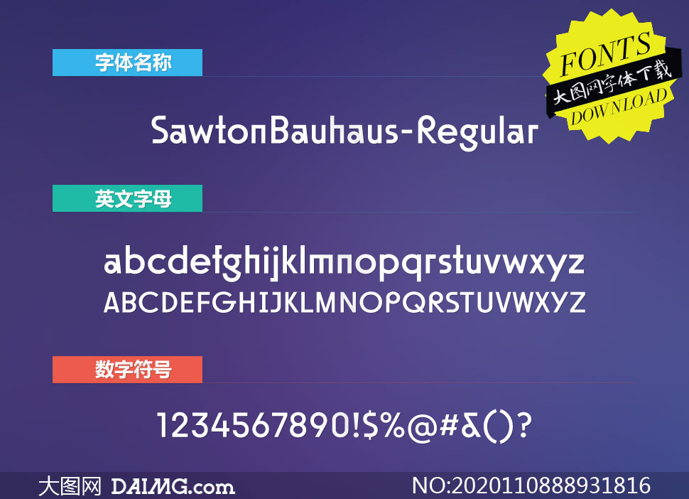 SawtonBauhaus-Regular(Ӣ)