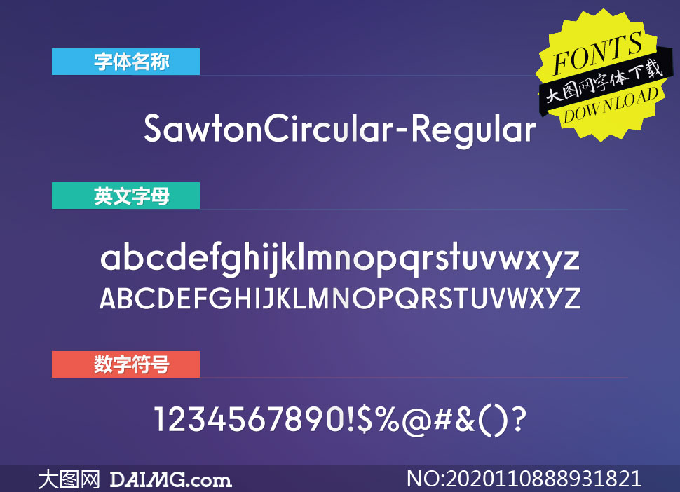 SawtonCircular-Regular(Ӣ)