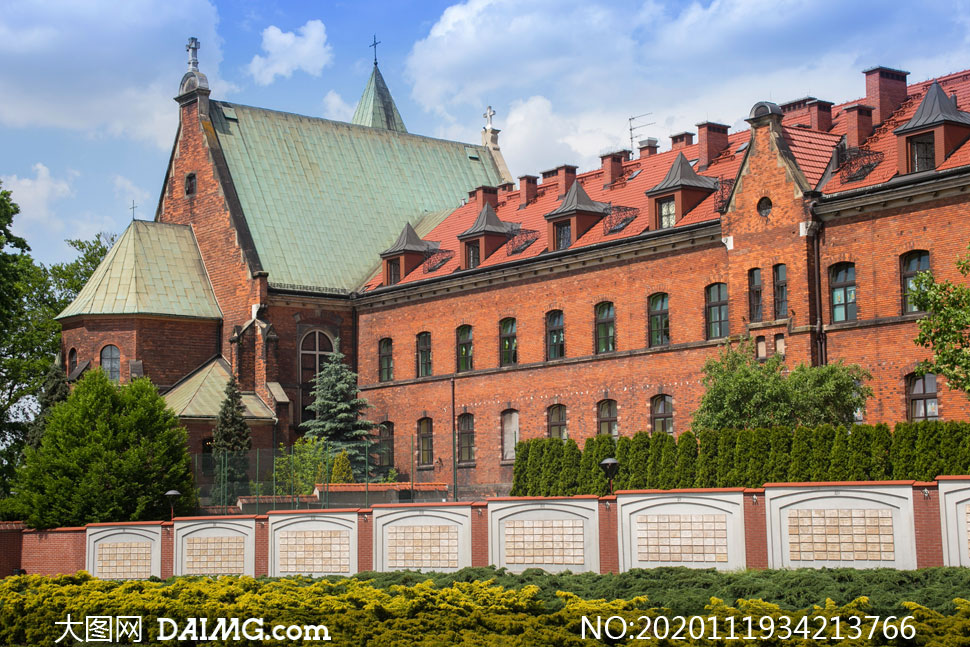 波兰克拉科夫修道院建筑物摄影图片_大图网图片素材