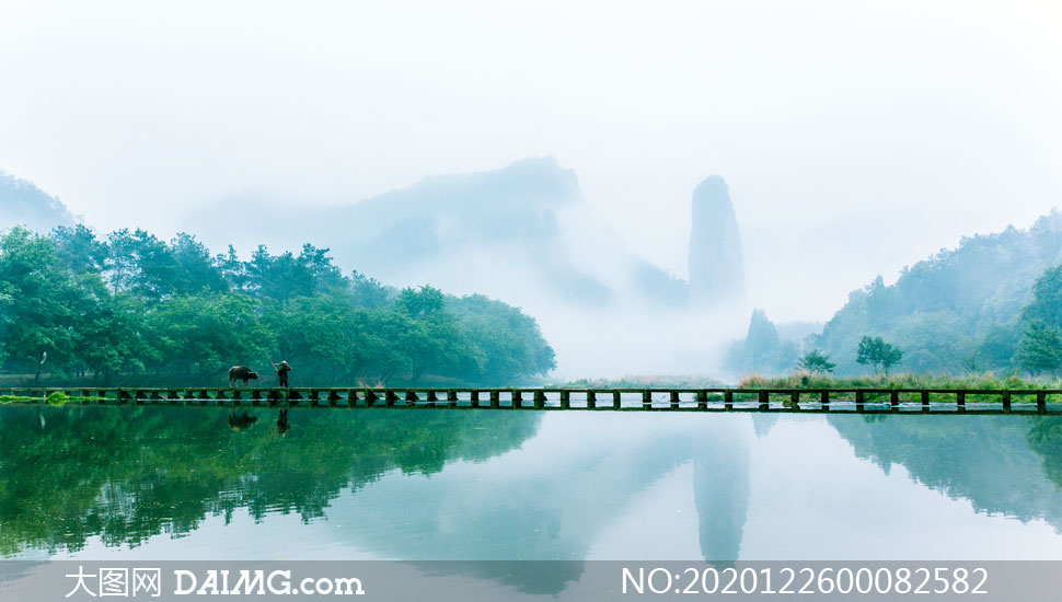 中国风意境山水美景摄影图片