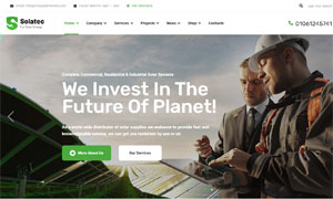 绿色能源行业网站页面设计模板素材