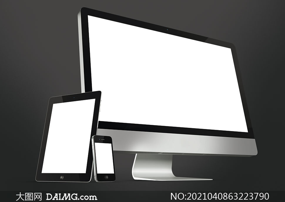 手机平板电脑与显示器样机模板素材