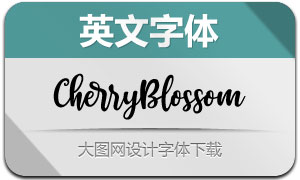 CherryBlossom系列三款英文字体