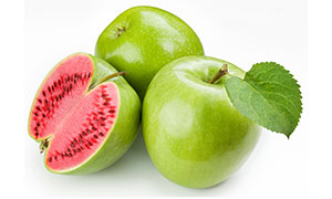 红色西瓜瓤青苹果创意设计高清图片