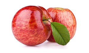 色彩红润两枚苹果特写摄影高清图片