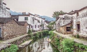 龙门古镇古建筑景观摄影图片