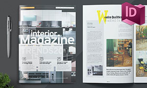 室内家居设计杂志画册版式设计模板