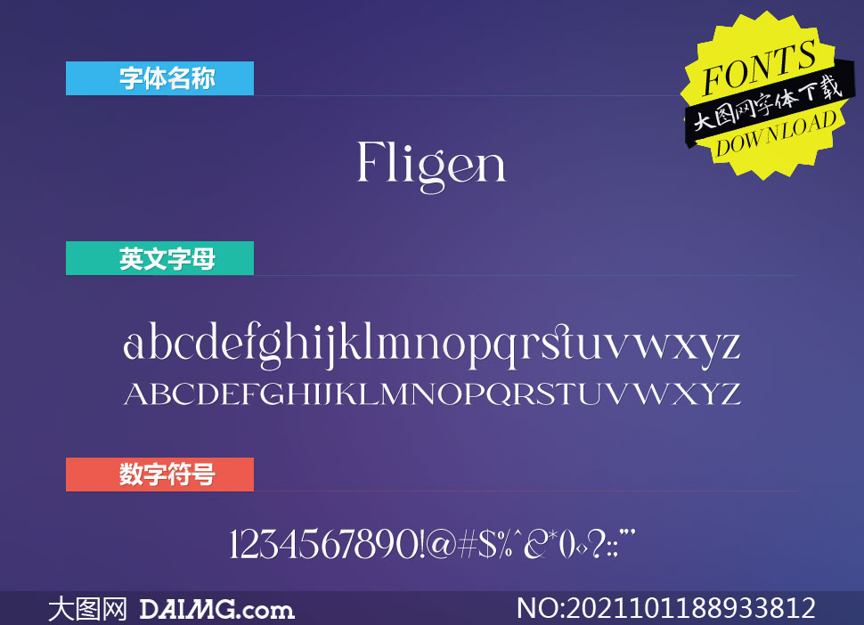 Fligen-Regular(英文字体)_大图网图片素材